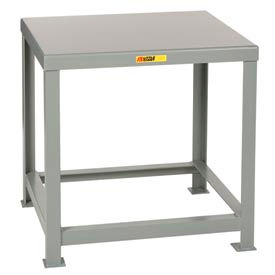 Little Giant MTH1-1630-24 Little Giant® Stationary Machine Table W/ Angled Leg, Steel Square Edge, 30"W x 16"D, Gray image.