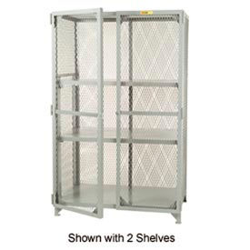 Little Giant SL1-3072 Little Giant® Welded Storage Locker, 1 Center Shelf, 72"W x 30"D x 78"H, Gray, Assembled image.