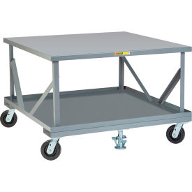 Little Giant Fixed Height Mobile Pallet Stand 2PDFS40486PH2FL - 40 x 48 Solid Deck
