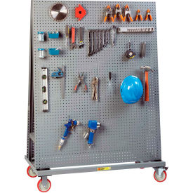Little Giant AFPB2S2448-TL60 Little Giant Mobile Pegboard A-Frame AFPB2S2448-TL60 - 60" Tall, 2 Sided image.