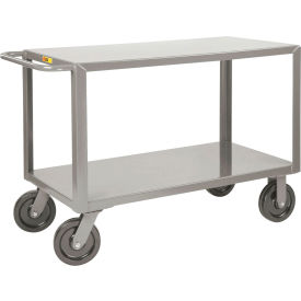Little Giant GH-3060-8PHK Little Giant® Heavy Duty Cart w/ 2 Shelves, 5000 lbs. Cap., 65-1/2"L x 30"W x 36"H, Gray image.