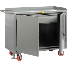 Little Giant MB-2D-2448-HDFL Little Giant Mobile Service Bench w/ Steel Square Edge Top, 48"W x 24"D, Gray image.