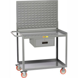 Little Giant MW2436-5TL-DRLP Little Giant® Mobile Workbench, 41-1/2 x 24", Louvered Panel, 2 Shelves & 1 Drawer image.