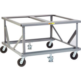 Little Giant PDF-4248-6PH2FL Little Giant® Fixed Height Mobile Pallet Stand PDF-4248-6PH2FL - 48 x 42 Open Deck image.