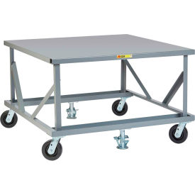 Little Giant PDFS4048-6PH2FL Little Giant® Fixed Height Mobile Pallet Stand PDFS4048-6PH2FL - 48 x 40 Solid Deck image.