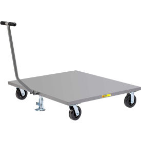Little Giant PDST-4248-6PHFL Little Giant® Pallet Dolly PDST-4248-6PHFL with T-Handle - Solid Deck - 42 x 48 & Floor Lock image.