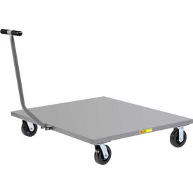 Little Giant PDST-4848-6PH Little Giant® Pallet Dolly PDST-4848-6PH with T-Handle - Solid Deck - 48 x 48 image.