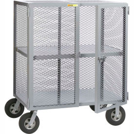 Little Giant® Security Box Truck with 1 Center Shelf 1500 lb. Cap. 48"L x 24"W x 60"H Gray 