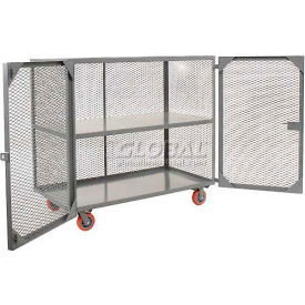 Little Giant® Security Box Truck with 1 Center Shelf 1500 lb. Cap. 48"L x 30"W x 60"H Gray 