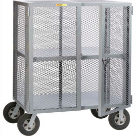 Little Giant® Security Box Truck with Adj Center Shelf 1500 lb. Cap. 48"L x 30"W x 60"H Gray 