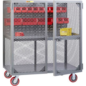 Little Giant® Mobile Tool Security Cabinet w/Louvered Panel & 1 Center Shelf 60"L x 24"W Shelf 