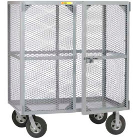 Little Giant® Security Box Truck with 2 Shelves 1500 lb. Capacity 48"L x 24"W x 60"H Gray 