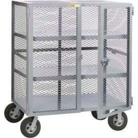 Little Giant® Security Box Truck with 2 Shelves 1500 lb. Capacity 60"L x 24"W x 60"H Gray 
