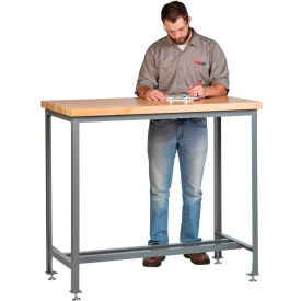 Little Giant WT1-3672-LL-42 Little Giant® Workbench w/ Maple Square Edge Top, 72"W x 36"D, Gray image.