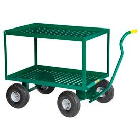 Little Giant 2LDWP-2448-10PG Little Giant® 2 Shelf Nursery Wagon Truck 2LDWP-2448-10PG - 24 x 48 - 10" Pneumatic Wheels image.