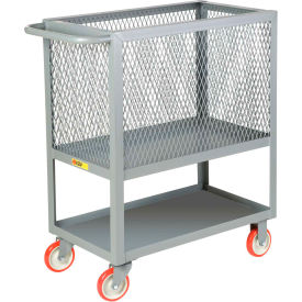 Little Giant® Mesh Raised Platform Box Trucks with Lower Shelf 1200 lb. Cap. 36"L x 24"W Deck 