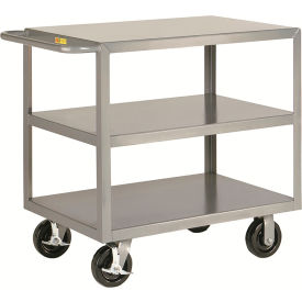 Little Giant® Heavy-Duty Shelf Truck 3 Shelves Flush 3600 lb. Cap. 77-1/2"L x 30"W x 36"H 