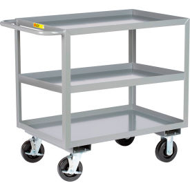 Little Giant® Heavy-Duty Shelf Truck 3 Shelves Lipped 3600 lb. Cap. 77-1/2"L x 30"W x 36"H 