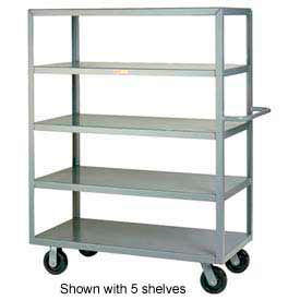 Little Giant 3M-2436-6PH Little Giant® Shelf Truck w/3 Shelves, 3600 lb. Capacity, 36"L x 24"W x 45"H, Gray image.