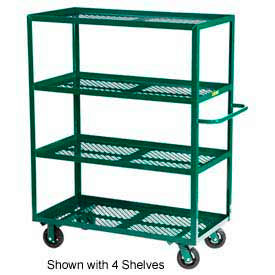 Little Giant 3MLP-2448-6MR-G Little Giant® Nursery Cart w/3 Shelves, 2000 lb. Capacity, 48"L x 24"W x 63"H, Green image.