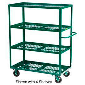Little Giant 3MLP-3060-6MR-G Little Giant® Nursery Cart w/3 Shelves, 2000 lb. Capacity, 60"L x 30"W x 63"H, Green image.