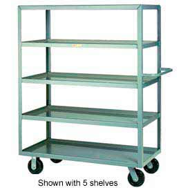 Little Giant 4ML-3048-6PH Little Giant® Shelf Truck w/4 Lip Shelves, 3600 lb. Capacity, 48"L x 30"W x 63"H, Gray image.