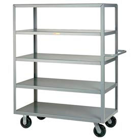 Little Giant 5M-2436-6PH Little Giant® Shelf Truck w/5 Shelves, 3600 lb. Capacity, 36"L x 24"W x 63"H, Gray image.