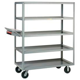 Little Giant 5ML-2436-6PH-WSP Little Giant® Shelf Truck w/5 Lip Shelves & Writing Pocket, 3600 lb. Cap, 36"L x 24"W x 63"H image.