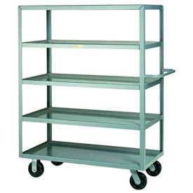 Little Giant 5ML-2436-6PH Little Giant® Shelf Truck w/5 Lip Shelves, 3600 lb. Capacity, 36"L x 24"W x 63"H, Gray image.