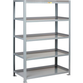 Little Giant® 5 Shelf HD Welded Steel Open Shelving 72"W x 36"D x 72"H Starter 12 GA Gray 