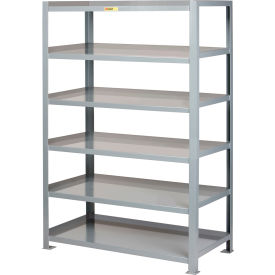 Little Giant® 6 Shelf HD Welded Steel Open Shelving 60"W x 24"D x 72"H Starter 12 GA Gray 