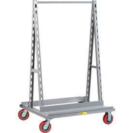 Little Giant AFSF-3640-6PY Little Giant® "A" Frame Shelf Truck w/ Lower Shelf, 3600 lb. Capacity, 40"L x 36"W, Gray image.