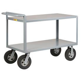 Little Giant G-2436-10SR Little Giant® Merchandise Cart w/Flush Shelves, 1500 lb. Capacity, 36"L x 24"W x 40"H, Gray image.