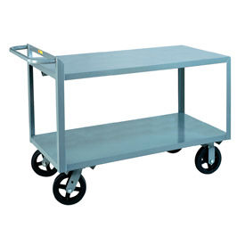 Little Giant G-2448-8MR Little Giant® Merchandise Cart w/Flush Wheels, 2000 lb. Capacity, 48"L x 24"W x 36"H, Gray image.