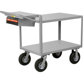Little Giant G-2448-9P-WSP Little Giant® Instrument Cart w/Flush Shelves, 1200 lb. Capacity, 48"L x 24"W x 34"H, Gray image.