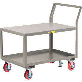 Little Giant GCK-2436-6PY-FL Little Giant® Utility Cart w/ Flush Top Shelf, 3600 lb. Capacity, 39L x 24W x 42H, Gray image.