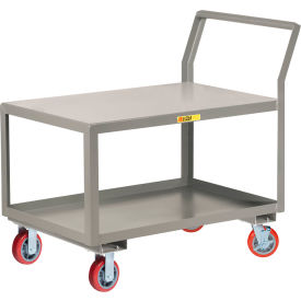 Little Giant GCK-2436-6PYBRK Little Giant® Utility Cart w/ Flush Top Shelf, 3600 lb. Capacity, 39L x 24W x 42"H, Gray image.