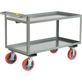 Little Giant® Merchandise Collector 2 Shelves Lipped Wheel Brakes 77-1/2"L x 30"W x 36"H 