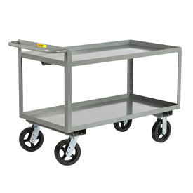 Little Giant GL-2436-8PYBK Little Giant® Merchandise Cart w/Tray Shelves & Wheel Brakes, 3600 lb. Cap, 36"L x 24"W x 36"H image.
