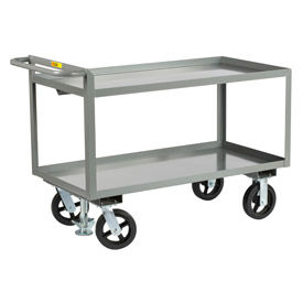 Little Giant GL-3060-8MRFL Little Giant® Merchandise Cart w/Tray Shelves & Floor Lock, 2400 lb. Cap, 60"L x 30"W x 36"H image.