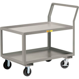 Little Giant GLK-3048-6PHBRK Little Giant® Utility Cart w/2 Tray Shelves & Wheel Brakes, 3600 lb. Cap, 51"L x 30"W x 42"H image.