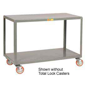Little Giant IP-2436-2TL Little Giant® Welded Steel Mobile Work Table, 36 x 24", 2 Shelves & Lock Casters image.