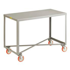 Little Giant IP-3060RM-BRK Little Giant® Welded Steel Mobile Work Table, 60 x 30", 1 Shelf & Wheel Brakes image.