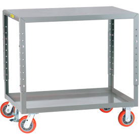 Little Giant IP24482RAH6PYFL Little Giant® Mobile Steel Work Table, 48 x 24", Adjustable Height, Floor Lock image.