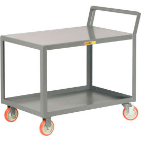 Little Giant LGK-1832-5PY Little Giant® Utility Cart w/2 Shelves, 1200 lb.Capacity, 36"L x 18"W x 38-3/4"H, Gray image.
