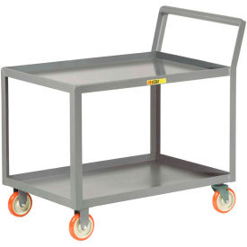 Little Giant LGLK-1832-5PY Little Giant® Utility Cart w/2 Shelves, 3600 lb. Capacity, 36"L x 18"W x 38-3/4"H, Gray image.