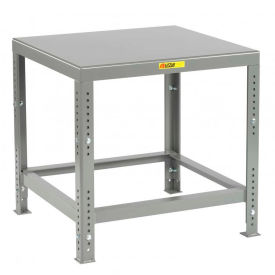 Little Giant MTH1-3048-AH Little Giant® Stationary Machine Table W/ Adj Angled Leg, Steel Square Edge, 48"W x 30"D, Gray image.
