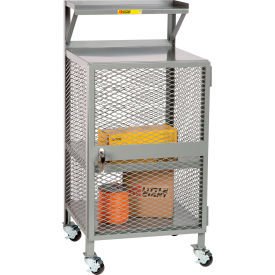Little Giant® Mobile Enclosed Shop Desk with Locking Door & Drawer 24"W x 36"D Gray 