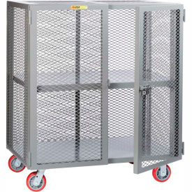 Little Giant® Storage Locker w/ Adj Shelf & Poly Wheels 2000 lb. Cap 60"L x 24"W x 56"H Gray 
