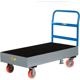 Steel Spill Control Cart, 55 Gallon Drum Capacity, 52-1/2"L x 26"W x 15"H view 2
